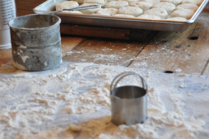 a pot of food on a table