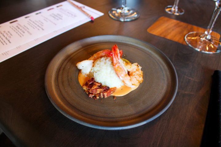 a plate of food on a table