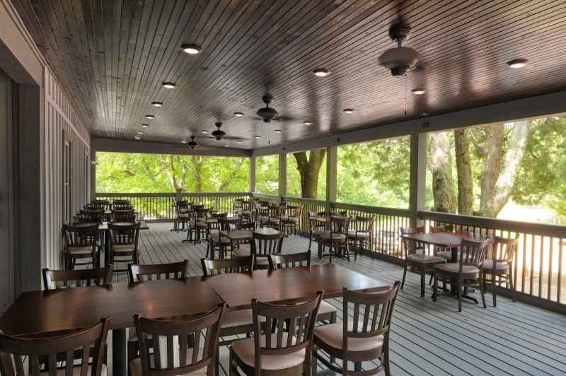Restaurant Outdoor Dining a dining room table