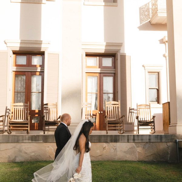 a person standing in front of a building